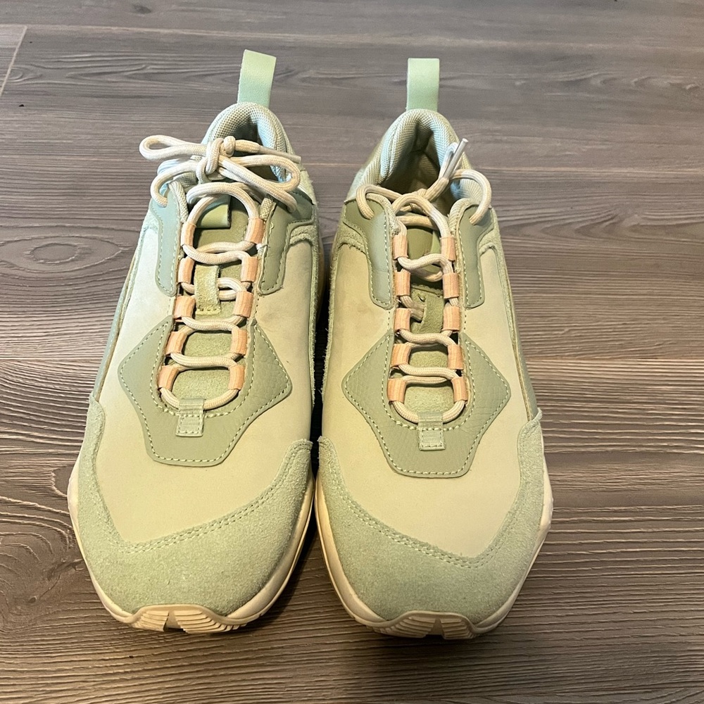 Puma mint and tan shoes size 8 woman.
